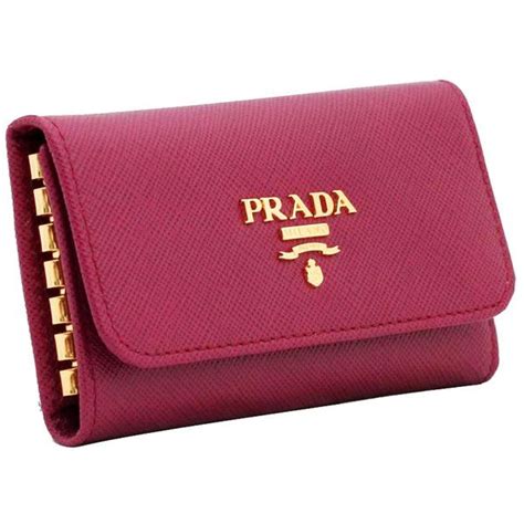 prada key holder pink|Prada keychain wallet dupe.